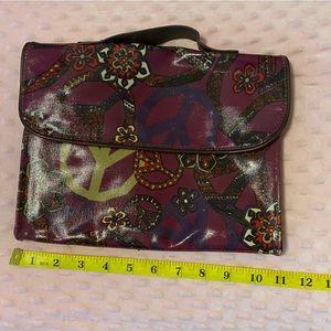 Vintage colorful top handle bag.